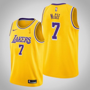 JaVale McGee Los Angeles Lakers Icon Men's #7 2020 NBA Finals Champions Jersey - Yellow 736148-148