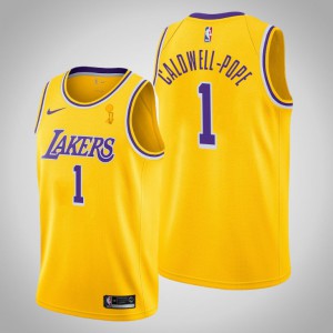 Kentavious Caldwell-Pope Los Angeles Lakers Icon Men's #1 2020 NBA Finals Champions Jersey - Yellow 774591-185