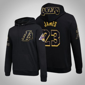 LeBron James Los Angeles Lakers Chenille Pullover Men's #23 Pro Standard Hoodie - Black 404365-806
