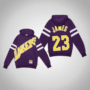 LeBron James Los Angeles Lakers 2.0 Fleece Men's #23 Big Face Hoodie - Purple 190335-410
