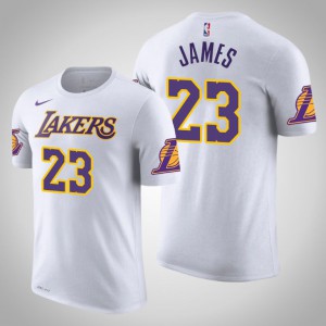 Lebron James Los Angeles Lakers Name & Number Men's #23 Association T-Shirt - White 122087-841
