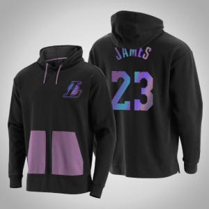 LeBron James Los Angeles Lakers Overhead Men's #23 Diffusion Hoodie - Black 980547-364