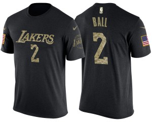 Lonzo Ball Los Angeles Lakers USA Flag USA Flag Men's #2 Name & Number T-Shirt - Camo 531041-963