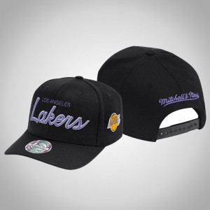 Los Angeles Lakers Flex Snapback Men's Foundation Script Hat - Black 622195-263