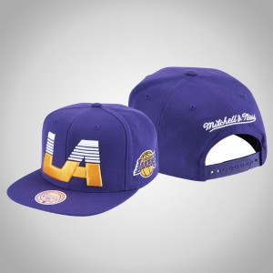 Los Angeles Lakers Snapback Men's City Abbreviation Hat - Purple 957452-660
