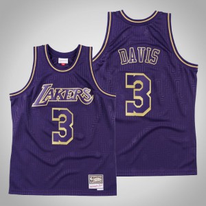 Anthony Davis Los Angeles Lakers Swingman Mitchell & Ness Throwback Men's #3 2020 CNY Jersey - Purple 609340-523