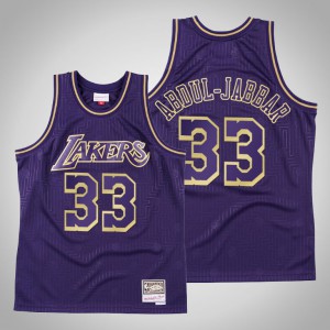 Kareem Abdul-Jabbar Los Angeles Lakers Swingman Mitchell & Ness Throwback Men's #33 2020 CNY Jersey - Purple 901090-449