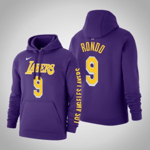 Rajon Rondo Los Angeles Lakers 2020 Season Pullover Men's #9 Statement Hoodie - Purple 160977-122