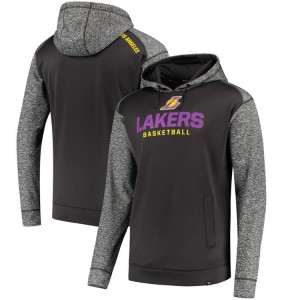 Los Angeles Lakers Static Fleece Pullover Men's Raglan Hoodie - Charcoal 845773-689
