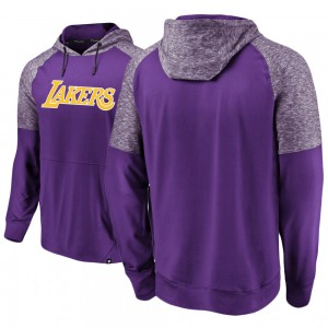 Los Angeles Lakers NBA Static Raglan Men's Made to Move Hoodie - Purple 323351-593