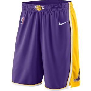 Los Angeles Lakers NBA Swingman Basketball Men's Statement Shorts - Purple 603821-559