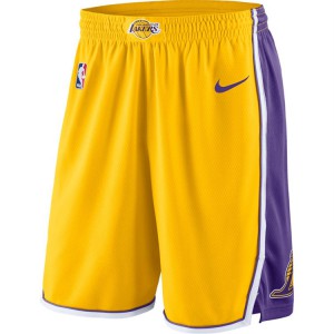 Los Angeles Lakers NBA Swingman Basketball Men's Icon Shorts - Yellow 173331-474