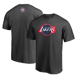 Los Angeles Lakers Men's Hoops For Troops T-Shirt - Ash 795244-675