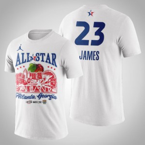 LeBron James Los Angeles Lakers Game Support Black Colleges Men's #23 2021 NBA All-Star T-Shirt - White 257346-224
