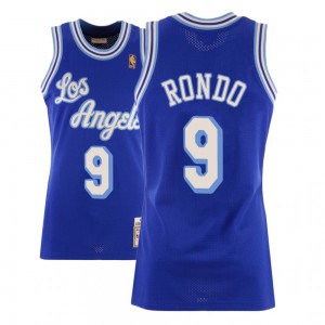 Rajon Rondo Los Angeles Lakers Swingman Men's #9 Hardwood Classics Jersey - Blue 778925-385