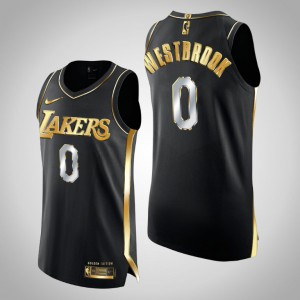 Russell Westbrook Los Angeles Lakers 2021 Authentic 2021 Trade Men's Golden Edition Jersey - Black 428282-407