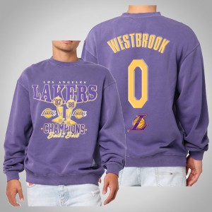 Russell Westbrook Los Angeles Lakers 2021 Champs Trophy Men's Vintage Sweatshirt - Purple 230383-124