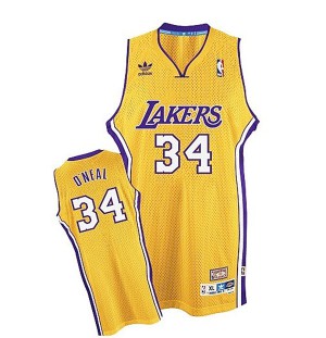 Shaquille O'Neal Los Angeles Lakers Soul Swingman Men's #34 Hardwood Classics Jersey - Gold 671821-896