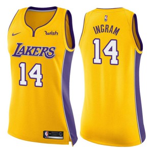 Brandon Ingram Los Angeles Lakers 2017-18 Season Swingman Women's #14 Icon Jersey - Yellow 441264-925