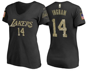 Brandon Ingram Los Angeles Lakers USA Flag USA Flag Women's #14 Name & Number T-Shirt - Camo 300586-212