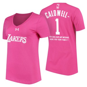 Kentavious Caldwell-Pope Los Angeles Lakers With Message Women's #1 Mother's Day T-Shirt - Pink 608887-178