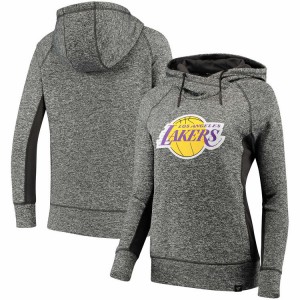 Los Angeles Lakers Static Pullover Women's Raglan Hoodie - Charcoal Gray 774424-590