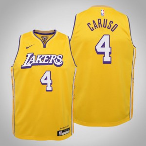 Alex Caruso Los Angeles Lakers 2020 Season Youth #4 City Jersey - Gold 475395-861