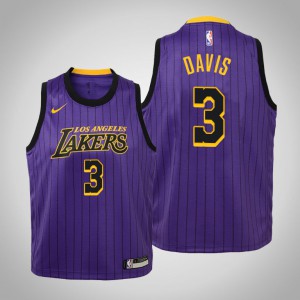 Anthony Davis Los Angeles Lakers Youth #3 City Jersey - Purple 745136-551