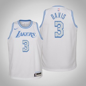 Anthony Davis Los Angeles Lakers 2021 Season Youth #3 City Jersey - White 774045-143
