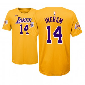Brandon Ingram Los Angeles Lakers 2018-19 Edition Name & Number Youth #14 Icon T-Shirt - Gold 536093-124