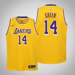 Danny Green Los Angeles Lakers Youth #14 Icon Jersey - Yellow 489142-286