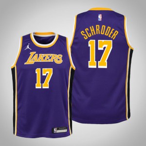 Dennis Schroder Los Angeles Lakers 2021 Season Youth #17 Statement Jersey - Purple 522890-306