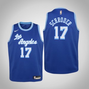 Dennis Schroder Los Angeles Lakers 2021 Season Youth #17 Hardwood Classics Jersey - Blue 208960-636