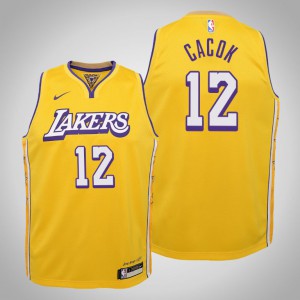 Devontae Cacok Los Angeles Lakers 2020 Season Youth #12 City Jersey - Gold 781169-512