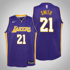 J.R. Smith Los Angeles Lakers 2020 Season Youth #21 Statement Jersey - Purple 559174-384