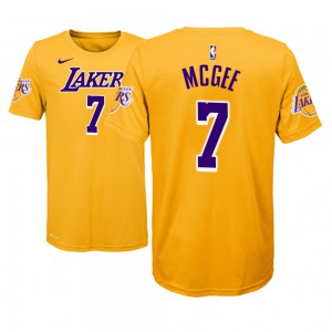 JaVale McGee Los Angeles Lakers 2018-19 Edition Name & Number Youth #7 Icon T-Shirt - Gold 466488-919