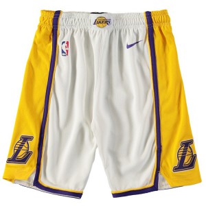 Los Angeles Lakers Edition Swingman Basketball Youth Association Shorts - White 577091-467