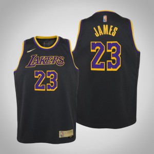 LeBron James Los Angeles Lakers 2021 Season Youth #23 Earned Jersey - Black 224895-434