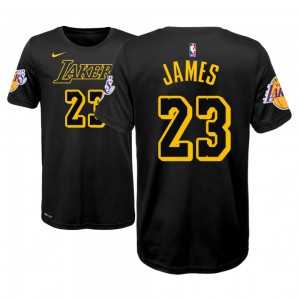 LeBron James Los Angeles Lakers Edition Name & Number Youth #23 City T-Shirt - Black 891326-101