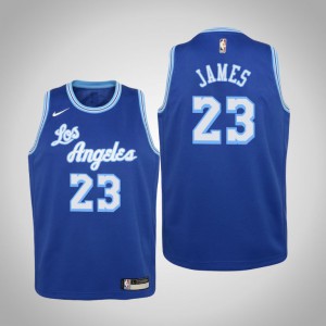 LeBron James Los Angeles Lakers 2021 Season Youth #23 Hardwood Classics Jersey - Blue 650890-412