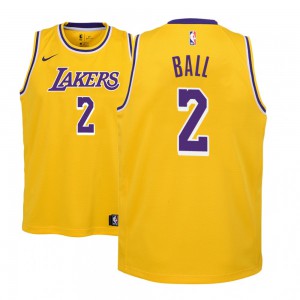 Lonzo Ball Los Angeles Lakers 2018-19 Edition Youth #2 Icon Jersey - Gold 998002-429