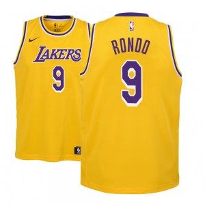 Rajon Rondo Los Angeles Lakers 2018-19 Edition Youth #9 Icon Jersey - Gold 548270-869