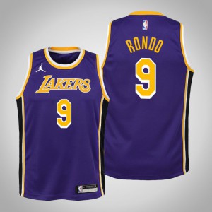 Rajon Rondo Los Angeles Lakers 2021 Season Youth #9 Statement Jersey - Purple 372143-217