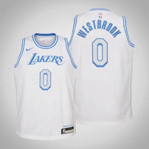 Russell Westbrook Los Angeles Lakers 2021 Youth #0 City Edition Jersey - White 515988-766