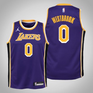 Russell Westbrook Los Angeles Lakers 2021 Youth #0 Statement Edition Jersey - Purple 533317-748